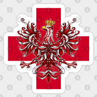 Autocollant Croix de l'Aigle Polonais