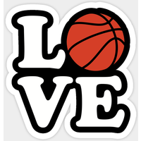 Basketball Love Sticker — Stickers & Decals