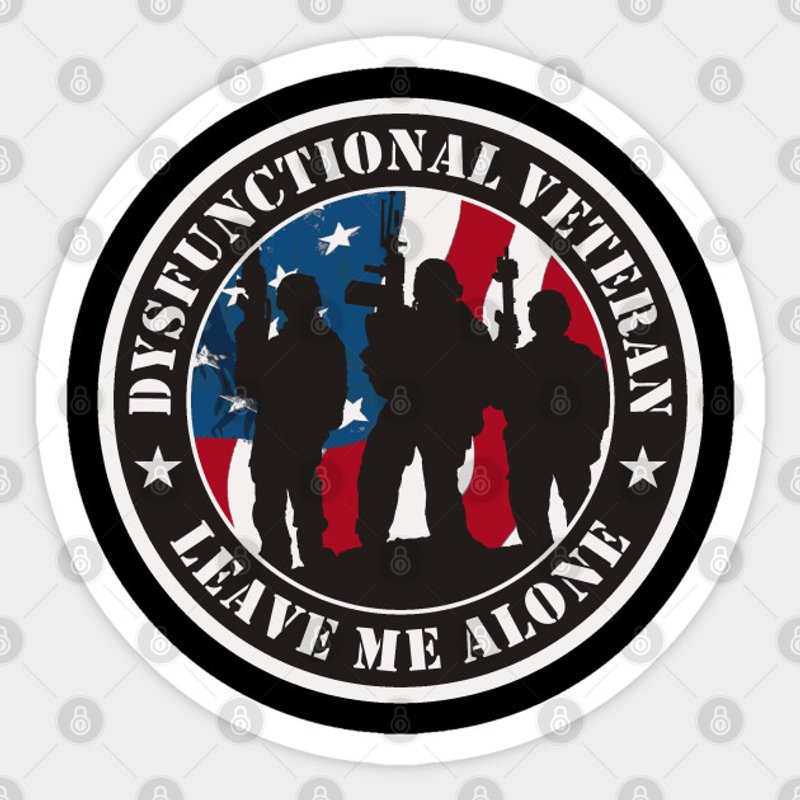 Autocollant Dysfunctional Veteran - Veteran — Autocollants et stickers