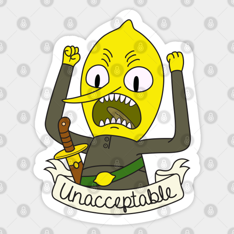 Lemongrab - Adventure Time Sticker — Stickers & Decals