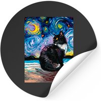 Autocollants Chat Tuxedo Noir Nuit 2