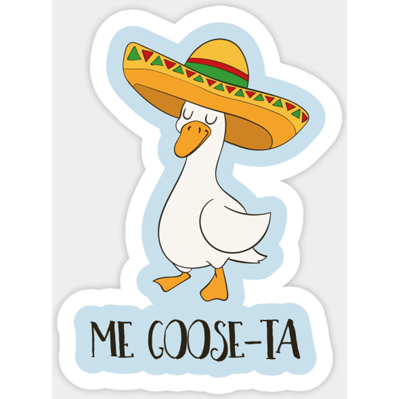 Autocollant Me Goose-ta, drôle d'oie espagnole — Autocollants et stickers