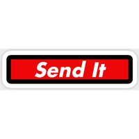 Send It Box Logo Parody Sticker — Stickers & Decals