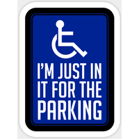 Autocollant Humoristique pour Amputés en Fauteuil Roulant — Autocollants et stickers