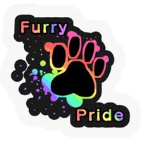 Autocollant Furry Pride Print - Furries — Autocollants et stickers