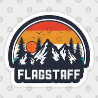 Vintage Flagstaff Arizona Mountains Hiking Souvenir Sticker — Stickers & Decals