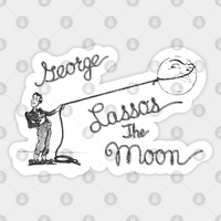 George Lassos The Moon - It's A Wonderful Life Sticker — Stickers & Decals