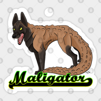 Autocollant Malinois - Forme Personnalisée et Fini Brillant