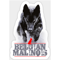 Autocollant Malinois Belge pour Thème Noir — Autocollants et stickers