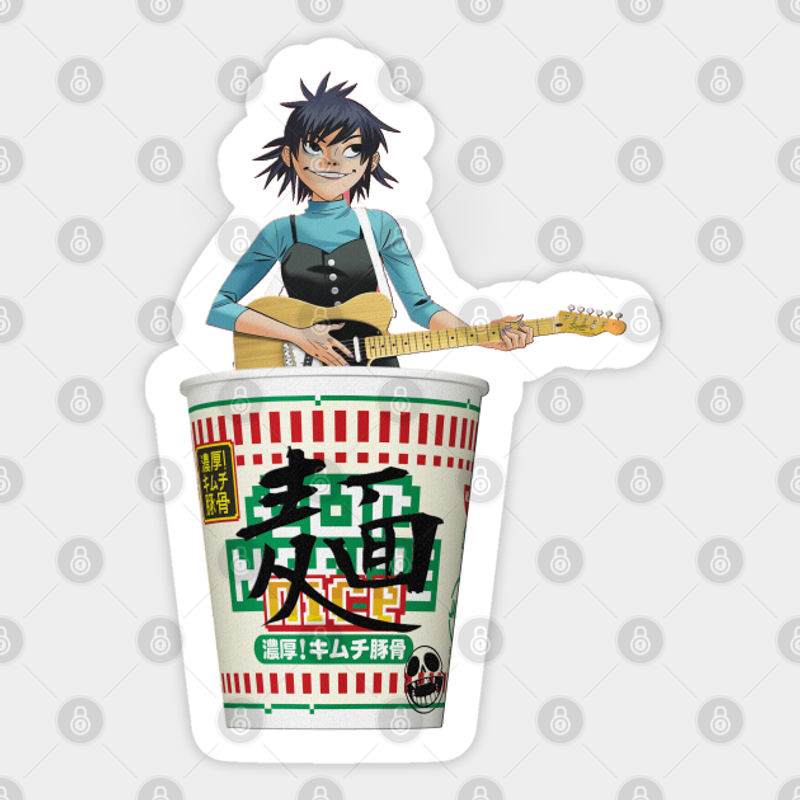 Autocollant Noodle In Noodle - Gorillaz