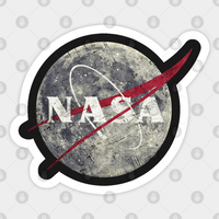 Autocollant Écusson Vintage Lune NASA