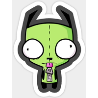 Suited Gir - Invader Zim - Autocollant Découpé — Autocollants et stickers