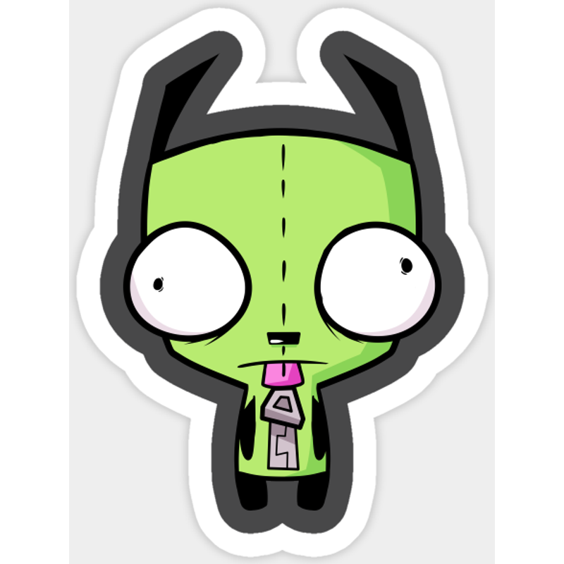 Suited Gir - Invader Zim - Kiss-Cut Sticker — Stickers & Decals