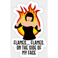 Flames Sur Le Côté De Mon Visage - Clue - Autocollant — Autocollants et stickers