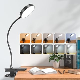 Mubarek Clip-On Lamp with 5 Brightness Levels and 5 Color Options — Led Desk Lamp
