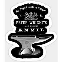 Autocollant Vintage Peter Wright Anvil Blacksmithing — Autocollants et stickers