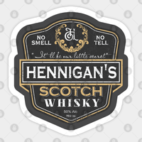 Hennigan's Scotch Distressed - Seinfeld Sticker — Stickers & Decals