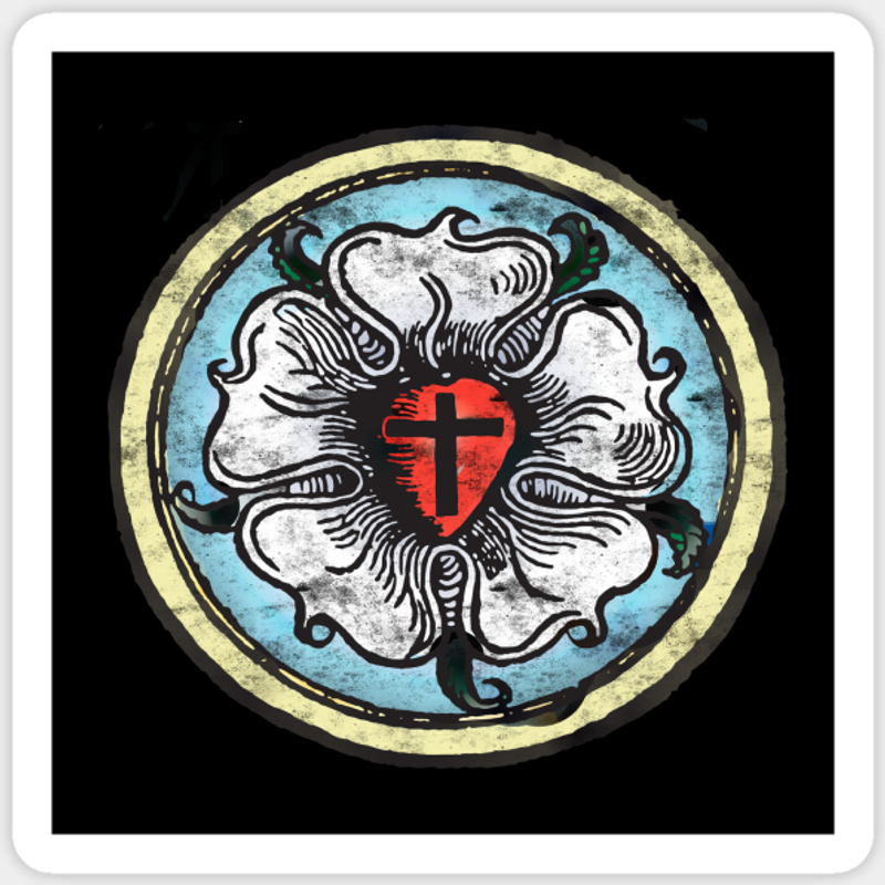 Luther Rose Distressed Design Sticker — Stickers & Decals