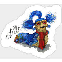 Allo Worm! Labyrinth Sticker — Stickers & Decals