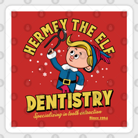 Autocollant Hermey l'Elfe Dentiste — Autocollants et stickers