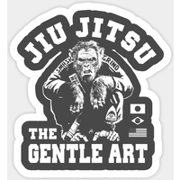 Gentle Art Chimp Jiu Jitsu Sticker — Stickers & Decals