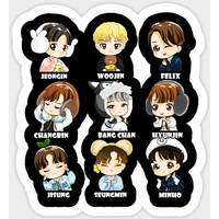 Autocollant Chibi de tous les membres de Stray Kids