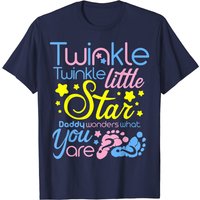 T-shirt de révélation de genre Twinkle Little Star Daddy Wonders What You Are — T-shirts pour hommes