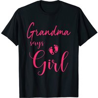 Grandma Says Girl Gender Reveal Team Pink Shirt for Men — Mens T Shirts