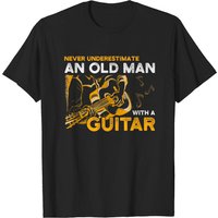 Mens Guitarist Gifts Old Man With A Guitar T-shirt — Mens T Shirts