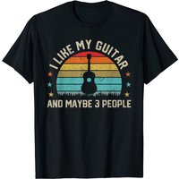 T-shirt I Like My Guitar & Maybe 3 People pour hommes — T-shirts pour hommes