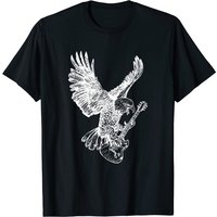 Seembo Eagle Playing Guitar T-Shirt for Men — Mens T Shirts