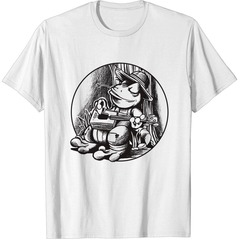 T-shirt Funny Frog Cigar Box Guitar pour Amateurs de Musique — T-shirts pour hommes