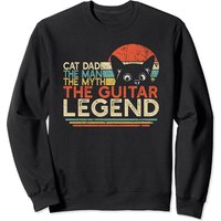 Sweatshirt Unisexe Guitariste Papa Chat Mythe Légende — Sweats à capuche pour hommes