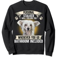 Sweat à capuche Personal Stalker I Will Follow You Chinese Crested — Sweats à capuche pour hommes