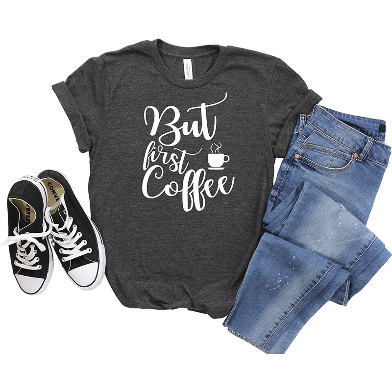 T-shirt pour hommes But First Coffee | T-shirt Coffee Before Talkie — T-shirts pour hommes