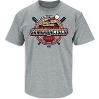 T-shirt gris San Francisco Fans Bay Of Champions pour hommes