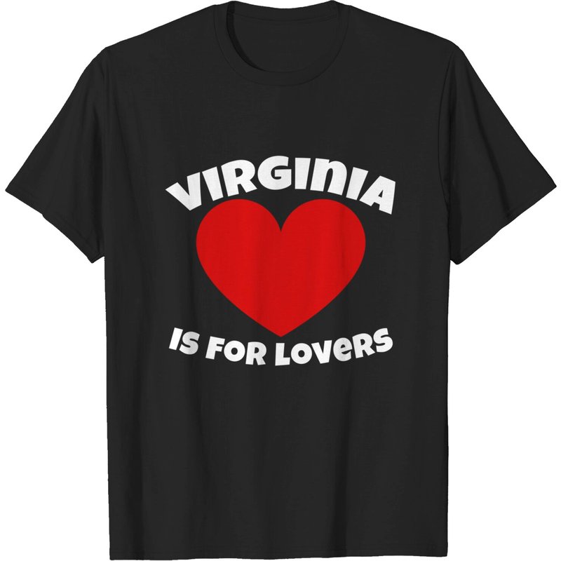 T-shirt Virginia Is 4 Lovers Commonwealth État Outline VA — T-shirts pour hommes
