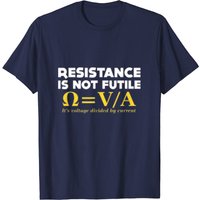 T-shirt Résistance n'est pas futile pour hommes en noir