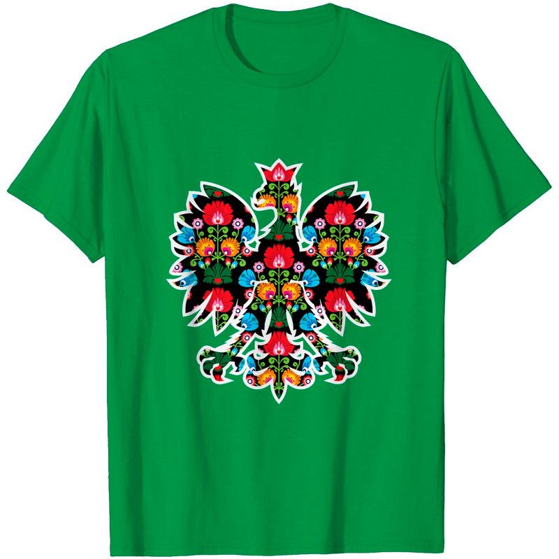 T-shirt pour hommes avec emblème Wycinanki de l'Aigle Polonais