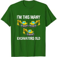 T-shirt d'anniversaire pour hommes : J'ai cet âge-là avec des excavateurs — T-shirts pour hommes