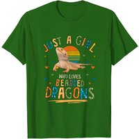 Juste une fille qui aime les dragons barbus - T-shirt pour hommes — T-shirts pour hommes