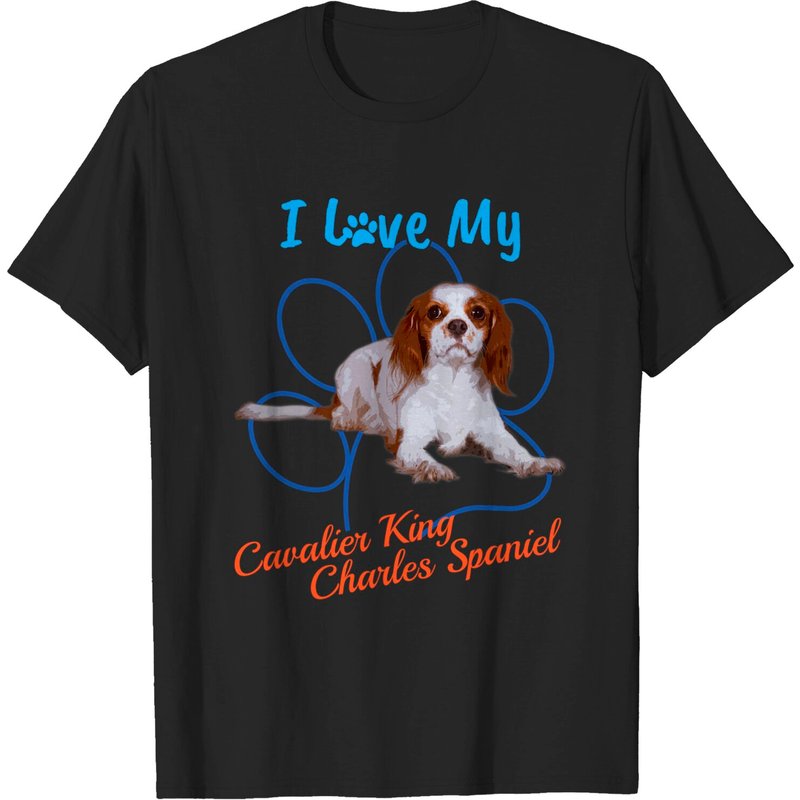 T-shirt Je Love Mon Cavalier King Charles Spaniel — T-shirts pour hommes