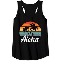 Aloha Hawaiian Tank Top for Men - Vintage Hawaii Surfing Design