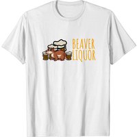 T-shirt Funny Beaver Liquor Animal Pun pour amateurs de bière — T-shirts pour hommes