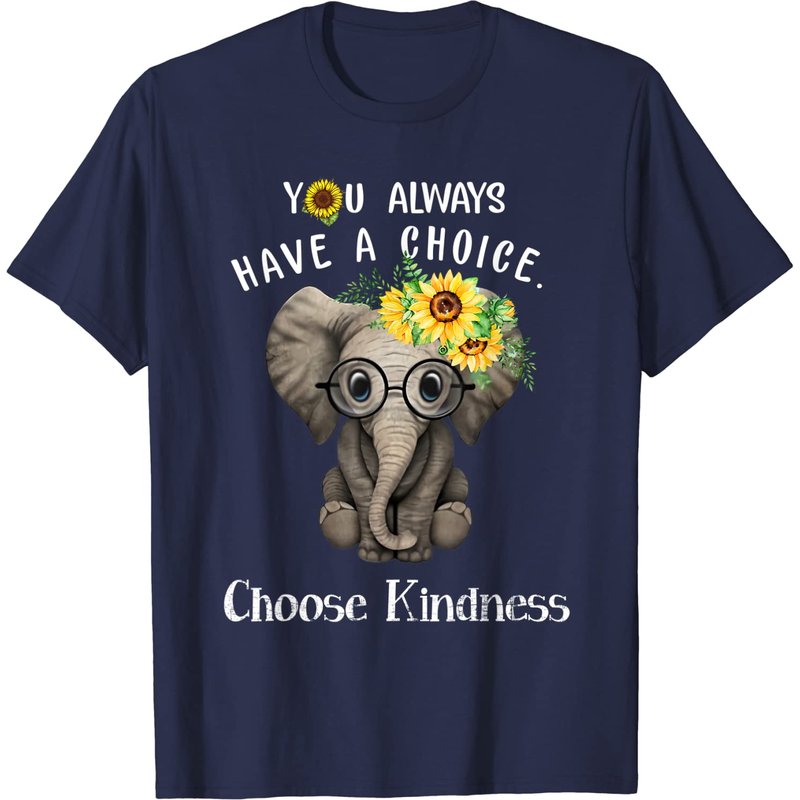 T-shirt Éléphant Choisissez la Gentillesse pour Hommes — T-shirts pour hommes