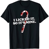 I Licked It So It's Mine Candy Cane T-Shirt for Men — Mens T Shirts
