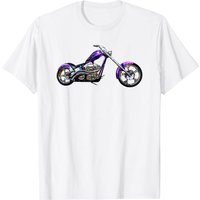 T-shirt Purple Chopper Motorcycle pour hommes — T-shirts pour hommes