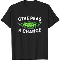 Give Peas A Chance Funny Vegan Vegetarian T-Shirt for Men