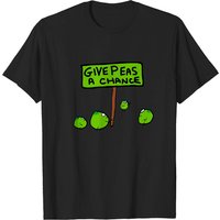 Give Peas A Chance Men's T-Shirt in Black