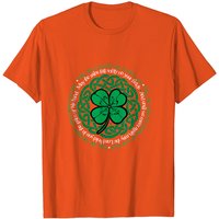 Irish Blessing Celtic Knot 4-Leaf Clover Luck T-Shirt for Men